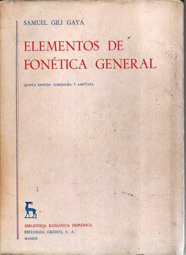 Elementos De Fonetica General Samuel Gili Gaya