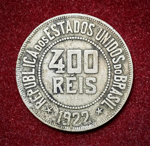 Moneda 400 Reís Brasil 1922 Km 520