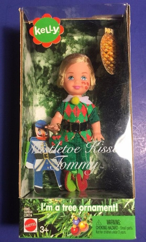 Barbie Tommy Kelly Mistletoe Kisses Tommy Ornamento Arvore