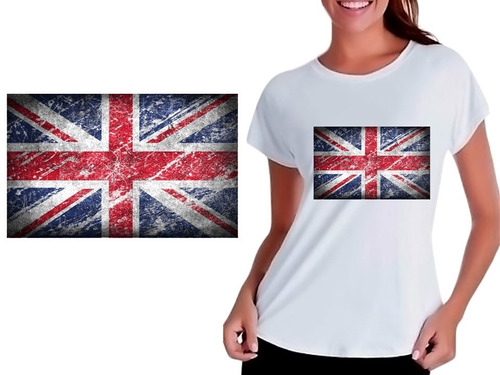 Camiseta Baby Look Bandeira Inglaterra England Frete Grátis