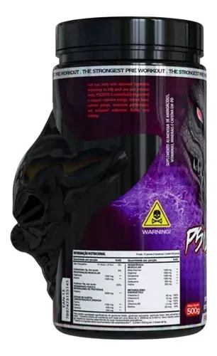 comprar Pré Treino Psichotic Dragon 500g Demons Labs Sabor Fruit punch