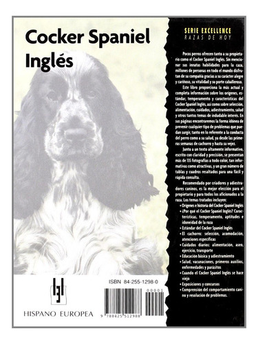 Cocker Spaniel Inglés, De H. Van Wessem. Editorial Editorial Hispano Europea, Tapa Blanda En Español