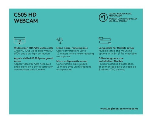 Imagen 5 de 5 de Logitech C505 V-U0018 - Negro