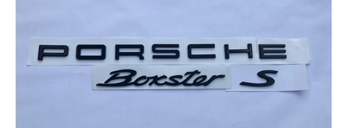 Porsche Emblema Kit Porsche + Boxster + S Preto Fosco