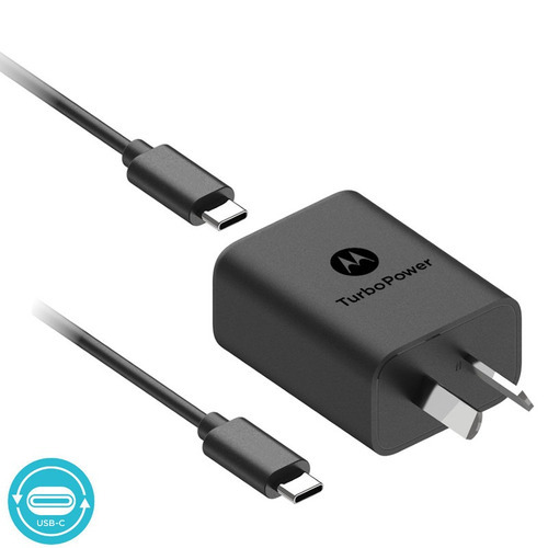Cargador Motorola Turbo Power 30w Con Cable Tipo C Sjmc306 Color Black