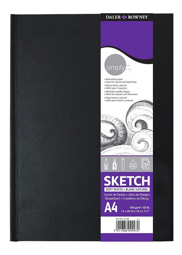 Caderno Sketchbook Simply 100g A4 54fls Daler Rowney