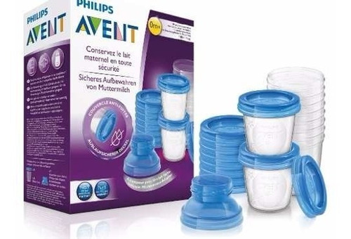 Vasos Avent Leche Materna Conserveros Almacenax10 Unidades