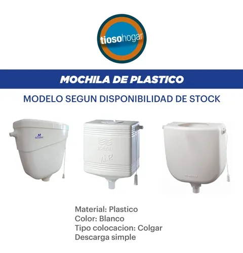Inodoro Corto Mochila Plastico 8 Lts Colgante Completo Ba o