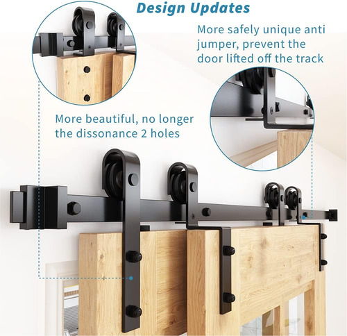 Kit De Hardware Para Puerta De Granero Corrediza De 4 Pies X