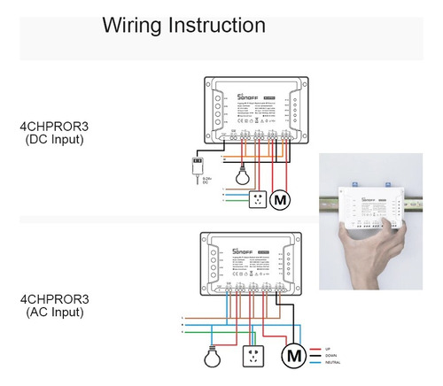 Sonoff 4ch Pro R3 Interruptor Wifi 4 Salida App Alexa Google