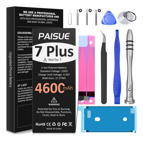 Bateria Para iPhone 7 Plus 4600 Mah Alta Capacidad Mejorada