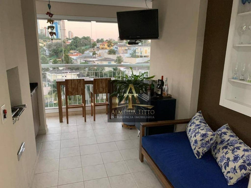 Alphaville Empresarial. Apartamento Mobiliado Com Sala Estendida. E Vista Para O Alpha Plus. - Ap2556
