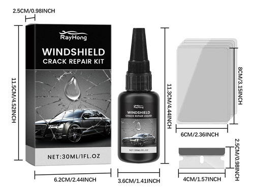 Kit De Reparación De Grietas En Parabrisas De 30 Ml