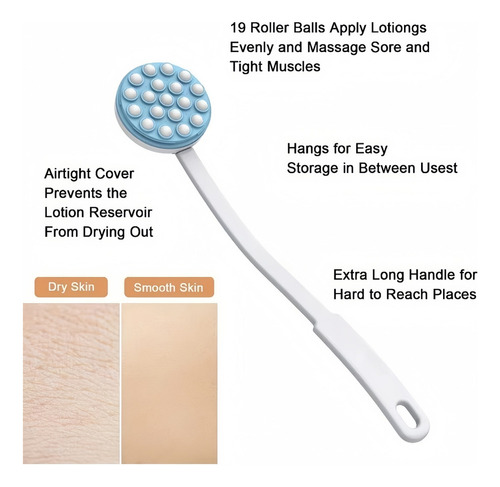 Cepillo De Masaje Para Baño De Espalda Con Mango Largo