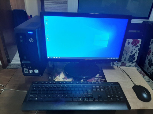 Imagem 2 de 5 de Pc Hp + Monitor + Mouse E Teclado + Ssd 240gb