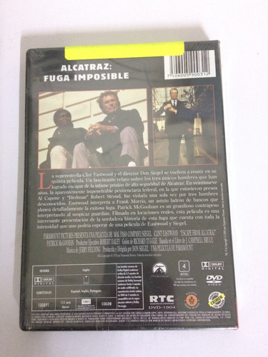 Alcatraz Fuga Imposible Clint Eastwood Pelicula Dvd