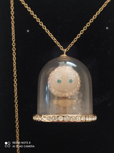 Imagen 3 de 6 de Collar Y Dije Con Cristal De Swarovski, Enchapado En Oro.