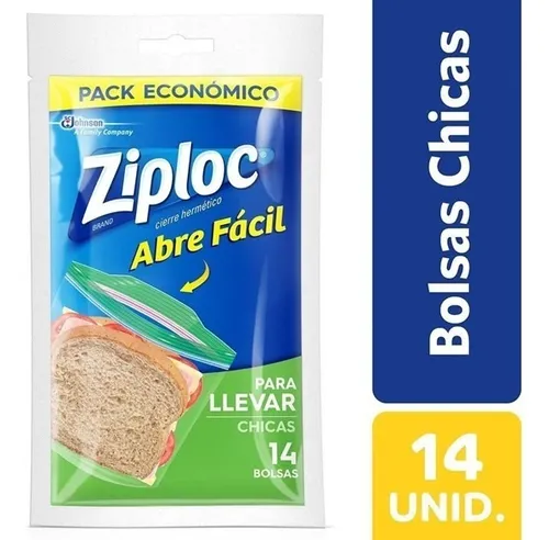 Bolsas Ziploc Para Llevar Chicas X 14 Bolsas