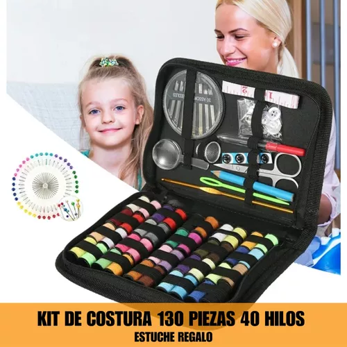 Set Costura Estuche Regalo Agujas Hilos Tijera Costurero