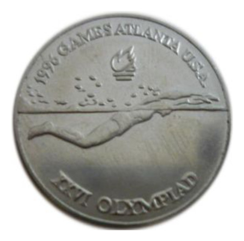 Moeda Da Romênia - Olimpiadas Atlanta 1996 - Natação (Usado)