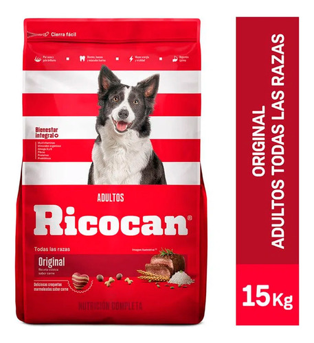 Comida Para Perro Adulto Ricocan Original Bolsa 15kg