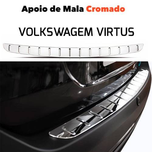 Protetor Cromado De Porta Mala Para Volkswagem Virtus