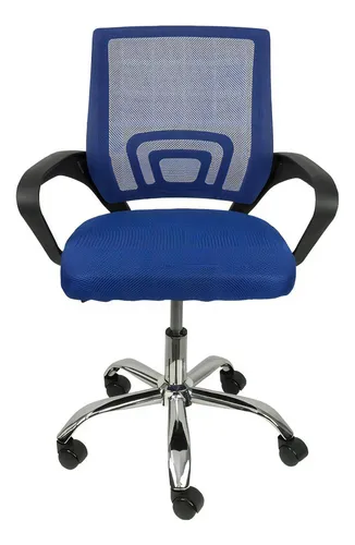 Silla Escritorio Ejecutiva Boxbit Tok Color Azul Material Del Tapizado Nailon