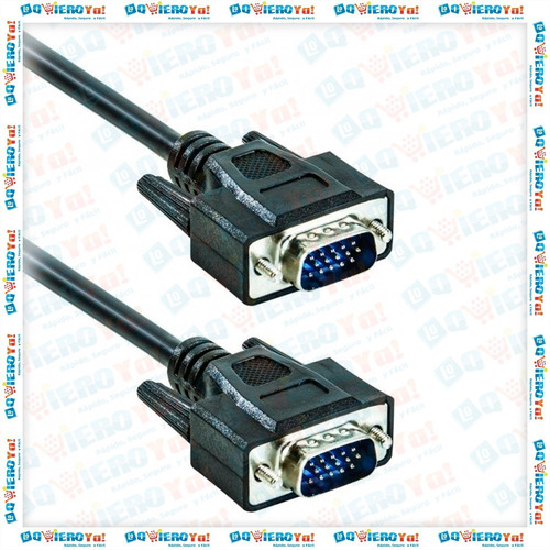 Cable Vga 5 Metro P/ Monitor Video Con Filtro De Ferrite
