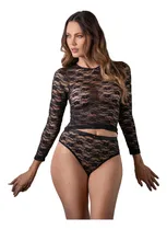 Comprar Camiseta Segunda Piel De Encaje Manga Larga Mora A501
