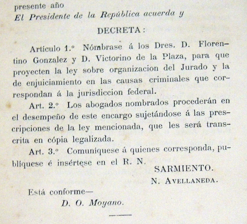 Proyecto De Ley Sobre El Juicio Por Jurados Y Código 1873 