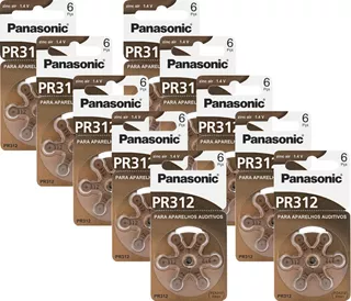Pilha Bateria Panasonic Auditiva - Pr-312 C/60 Unidades