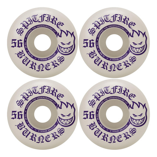 Ruedas De Skate Spitfire Burners 56 Mm 99a Blanco/morado