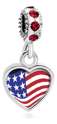 Charmsstory American Usa Bandera De Ee. Uu. Encantos Rojo Cr