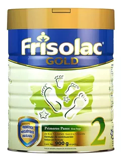 Leche de fórmula en polvo Frisolac Gold 2 en lata de 1 de 900g - 6 a 12 meses