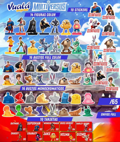 Set Tarjetas Multiversus Vualá Sorpresa 10 Pza