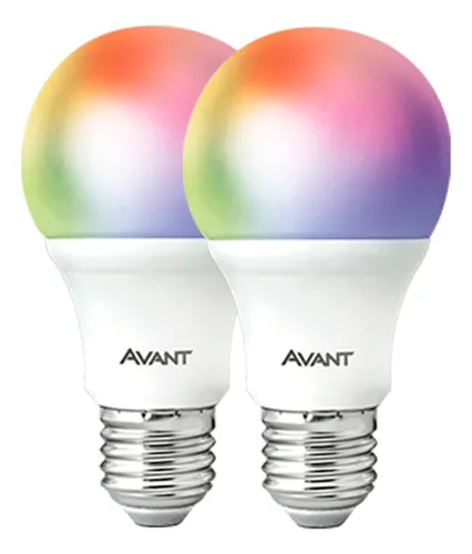 Kit 2 Lampadas Led Smart Inteligente Wi Fi Alexa Google 10w Rgb E27 127/220v Cod: 290028177-2 Avant Neo