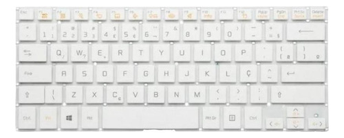 Teclado Para Notebook LG 14u36 14u360 - Branco