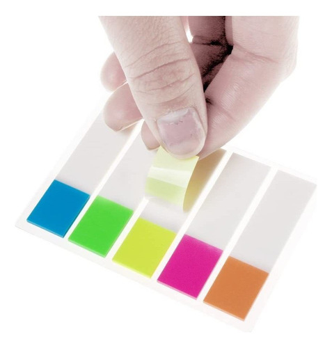 400 Pieces Page Markers, Sticky Note Tabs, Neon Colors Adhes