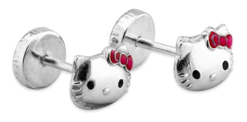 Aros Abridores Hello Kitty De Plata 925 + Estuche Garantia