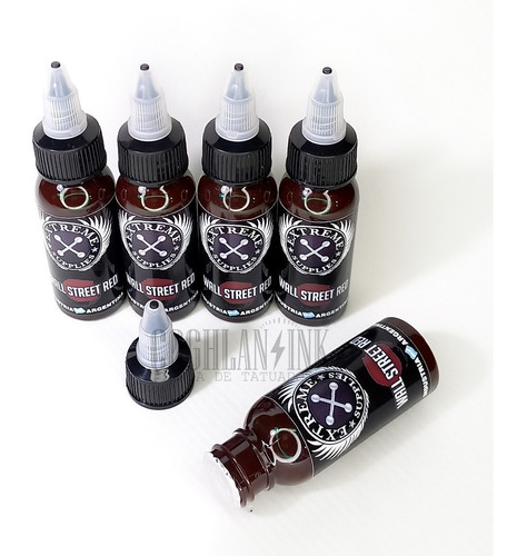 Imagen 5 de 8 de Tinta Tattoo Extreme Wall Street Red X 1oz Tatuajes Tatuar