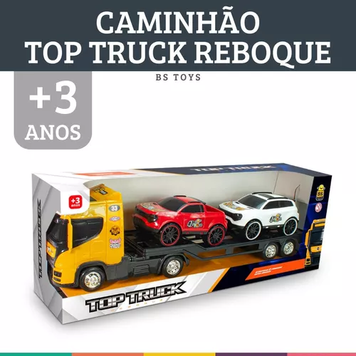 Caminhão Brinquedo Realista Carreta +2 Carros Lindo Presente