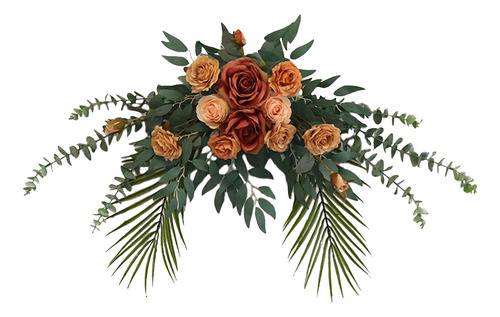 Arreglo De Centro De Mesa Floral Falso Compatible Champán