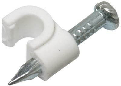 10 Bolsa De Grampas Rg6 100 Unidades Color Blanca