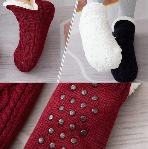 Calcetines Térmicos Antideslizantes Invierno Para El Hogar