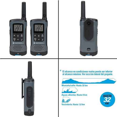 Imagen 2 de 5 de Handy Motorola Walkie Talkie T200tp Trio 32km Ivox/vox
