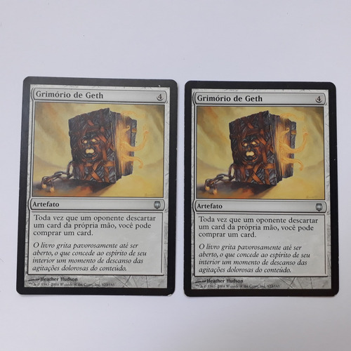 2 Cartas Magic Grimório De Geth (Usado)