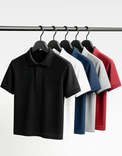 Kit 5 Camisa Polo Piquet Original Básica Alta Qualidade Top