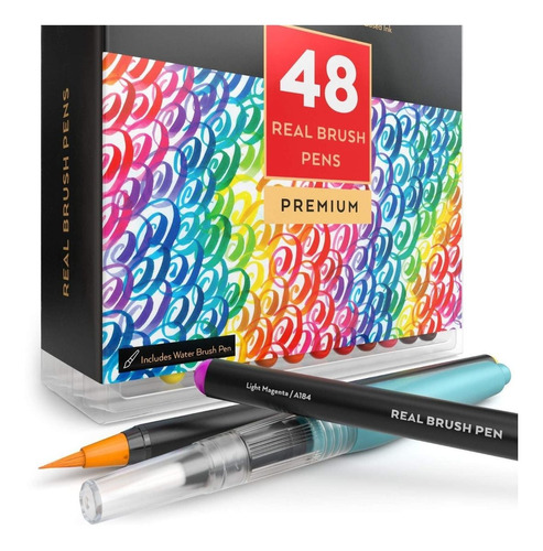 Marcadores Arteza Real Brush Pens, 48 Colors