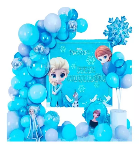 Set De Decoración Cumpleaños Frozen Niñas Globos