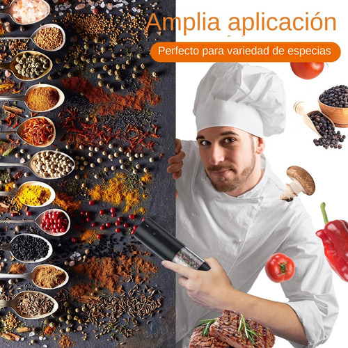 Molinillo De Sal Y Pimienta Recargable, Paquete De 2 .